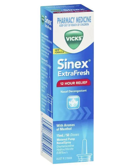 Vicks Sinex Extra Fresh Menthol Nasal Spray 15mL