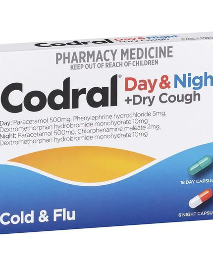 Codral Cold & Flu + Cough Day & Night 24 Capsules