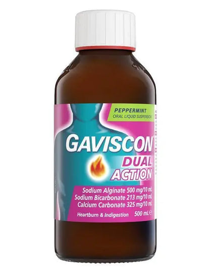 Gaviscon Dual Action Liquid Peppermint 500ml