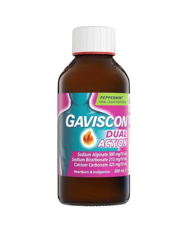 Gaviscon Dual Action Liquid Peppermint 500ml