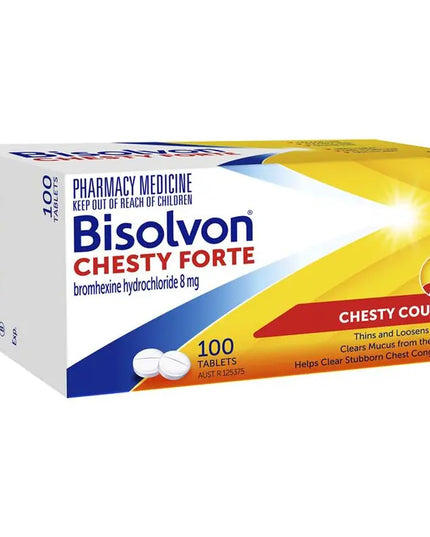 Bisolvon Chesty Forte Cough Tablets 100 Pack