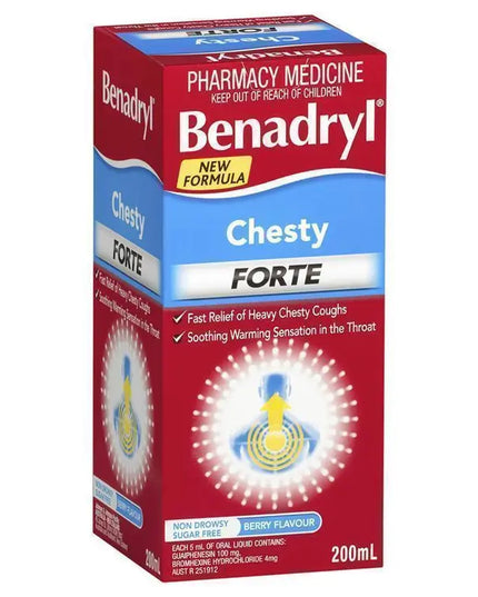 Benadryl Chesty Forte Cough Liquid Berry Flavour 200mL