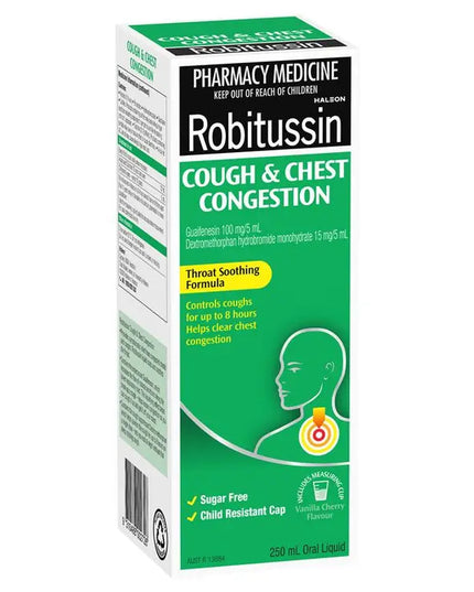 Robitussin Cough & Chest Congestion 250ml Exclusive Size