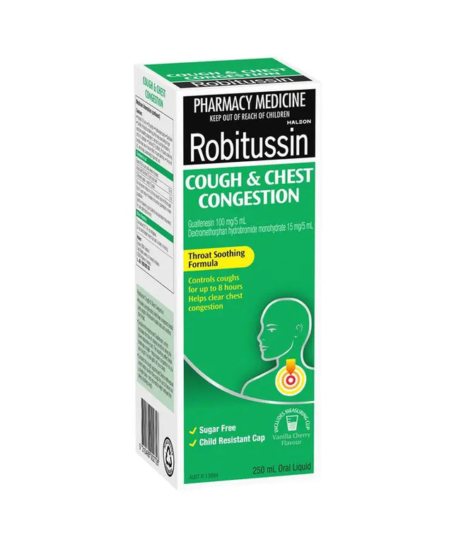Robitussin Cough & Chest Congestion 250ml Exclusive Size
