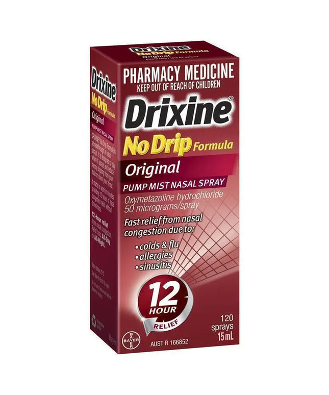 Drixine 12 Hour Relief No Drip Original Nasal Spray 15ml