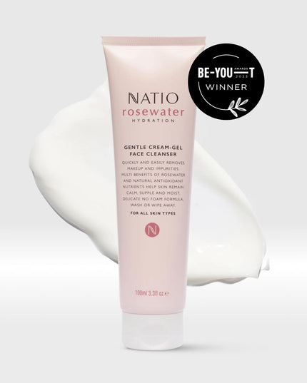 Natio Rosewater Hydration Gentle Cream-Gel Face Cleanser 100ml