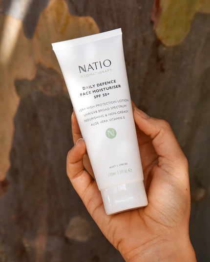 Natio Aromatherapy Daily Defence Face Moisturiser SPF 50+ 100ml