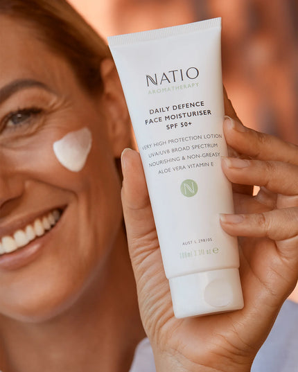 Natio Aromatherapy Daily Defence Face Moisturiser SPF 50+ 100ml