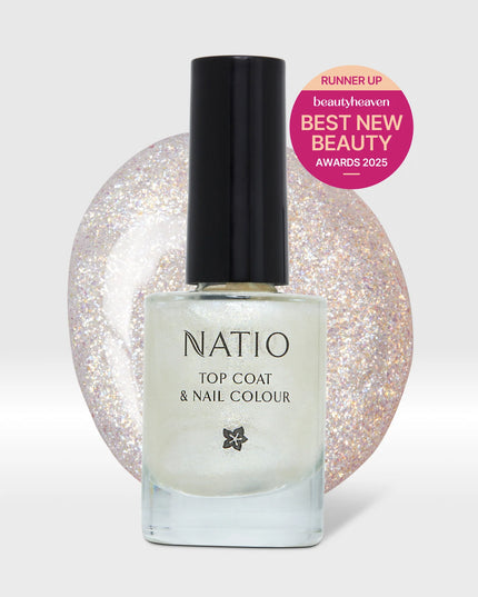Natio Top Coat & Nail Colour Dazzle 10ml