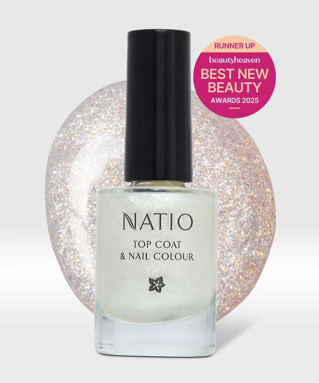 Natio Top Coat & Nail Colour Dazzle 10ml