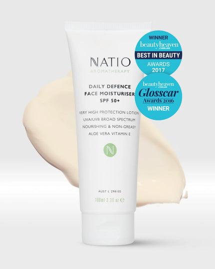 Natio Aromatherapy Daily Defence Face Moisturiser SPF 50+ 100ml