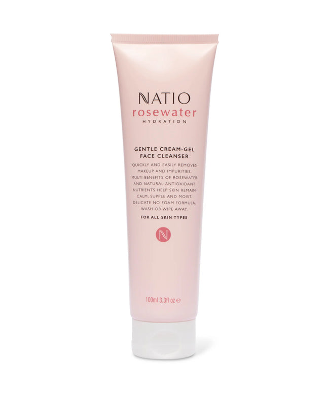 Natio Rosewater Hydration Gentle Cream-Gel Face Cleanser 100ml