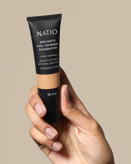 Natio Semi-Matte Full Coverage Foundation Hazelnut 30g