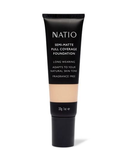 Natio Semi-Matte Full Coverage Foundation Vanilla 30g