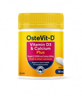 OsteVit-D Vitamin D3 & Calcium Plus One-A-Day 110 Tablets