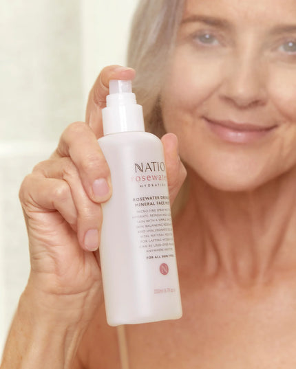 Natio Rosewater Hydration Drench Mineral Face Mist 200ml