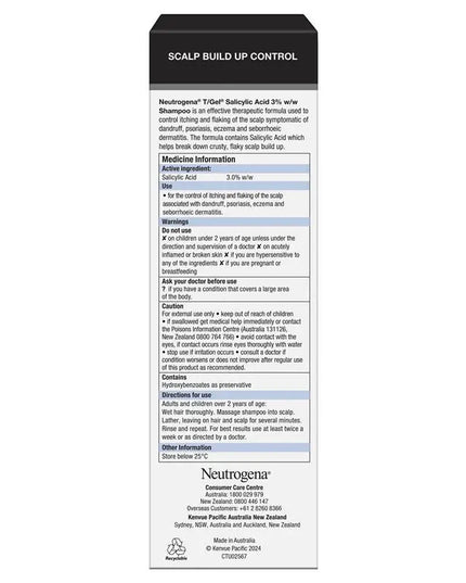 Neutrogena T/Gel Shampoo 200ml - 3% Salicyclic Acid