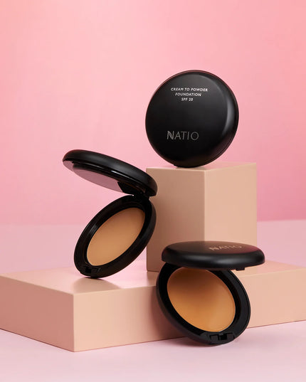 Natio Cream to Powder Foundation SPF 20 Light Honey 9.5g