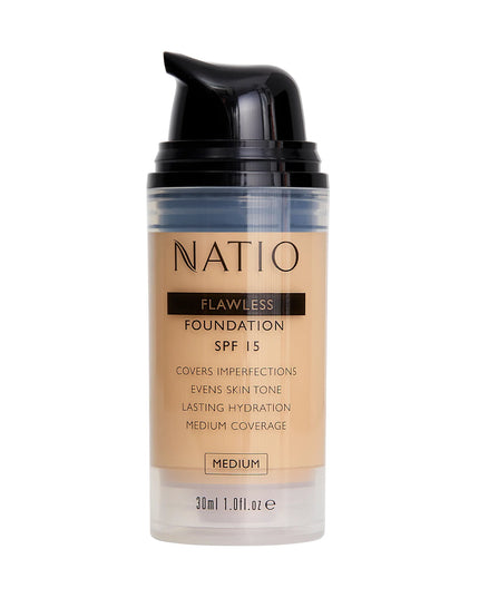 Natio Flawless Foundation SPF 15 Medium 30ml