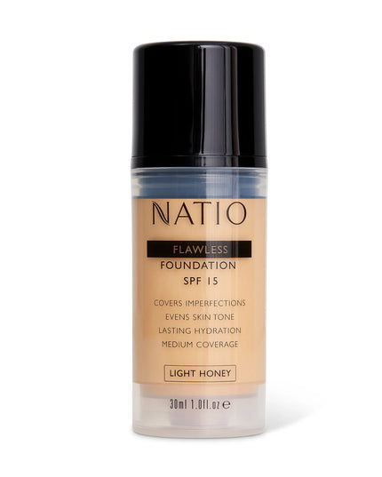 Natio Flawless Foundation SPF 15 Light Honey 30ml
