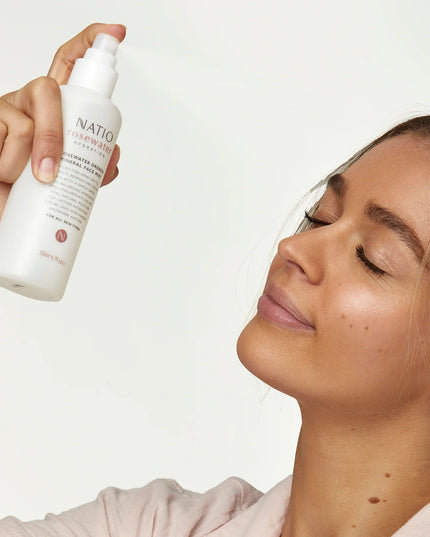 Natio Rosewater Hydration Drench Mineral Face Mist 200ml