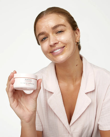 Natio Rosewater Hydration Moisture Gel Sleeping Mask 100g