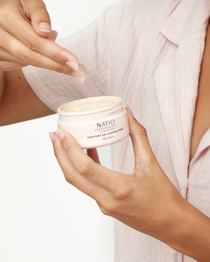 Natio Rosewater Hydration Moisture Gel Sleeping Mask 100g
